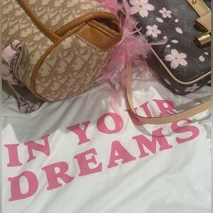 Pink and White Graphic Tee IN YOUR DREAMS MEAN GIRLSSS